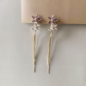 Blossom Cascade Earrings - Gold (Anti-Tarnish)