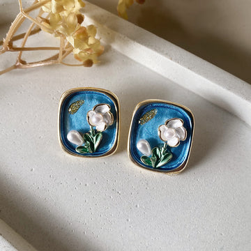Secret Garden Frames Stud Earrings