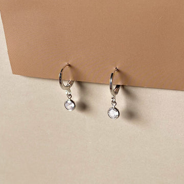 Mini Drop Earrings - Silver