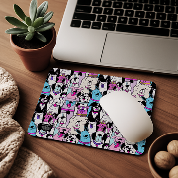 Colourful Cute Dogs Mouse Pad Non-Slip Gaming Mouse Mat