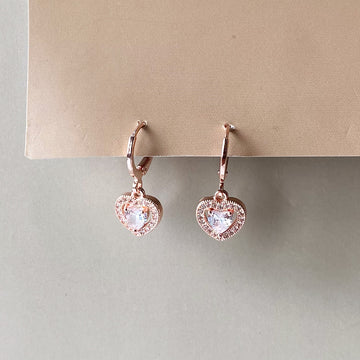 Heart of Light Earrings - RoseGold (Anti-Tarnish)