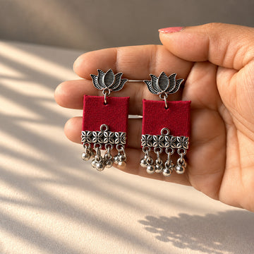 Kavya Fabric Statement Earrings