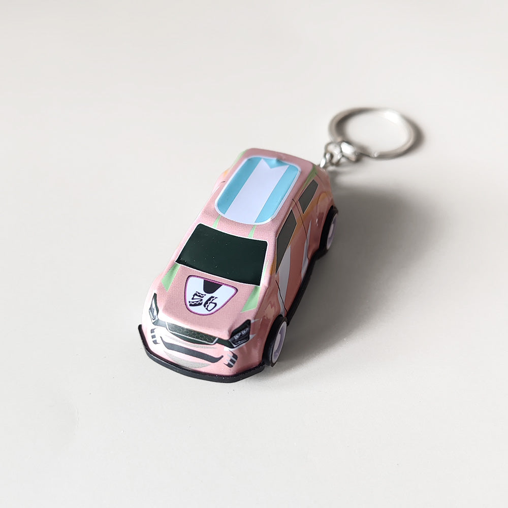 Mini Pullback Car Keychain