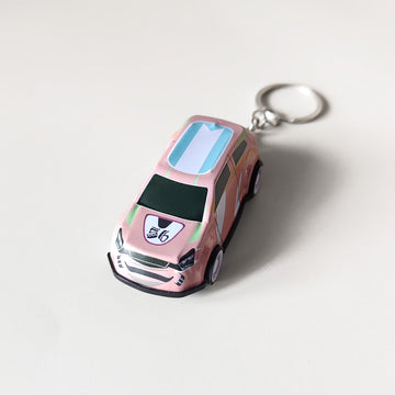 Mini Pullback Car Keychain