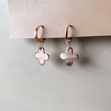 Lucky Clover Earrings - Rosegold