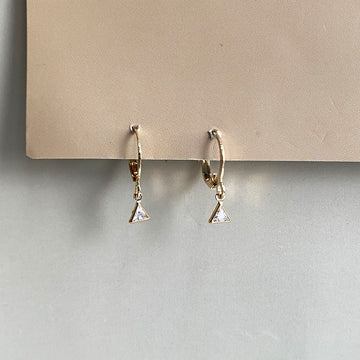 Mini Trinity Spark Earrings - Gold