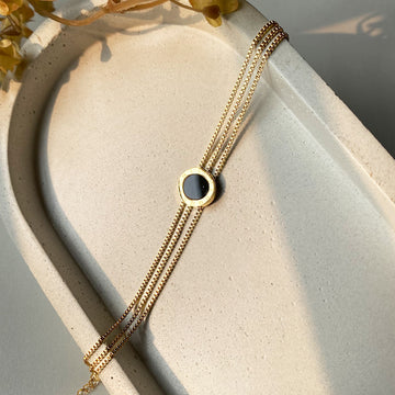 Roman Dial Triple Chain Bracelet
