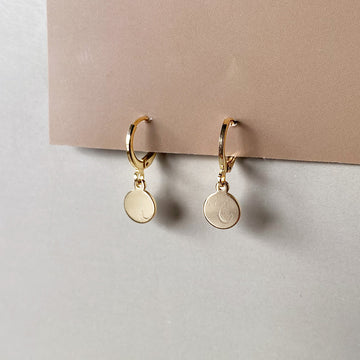 Mini Disc Dangle Earrings