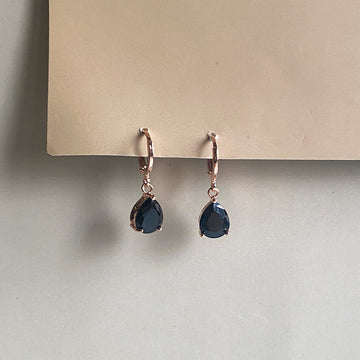 Teardrop Stone Earrings - RoseGold