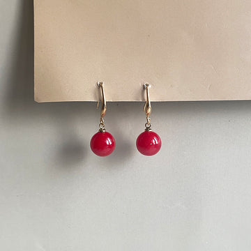 Berry Glow Earrings - Gold