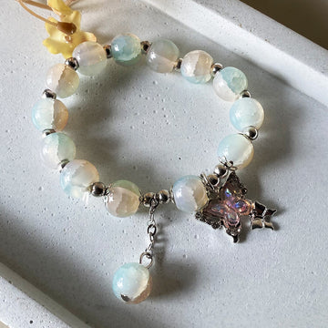Ocean Mist Butterfly Beaded Bracelet