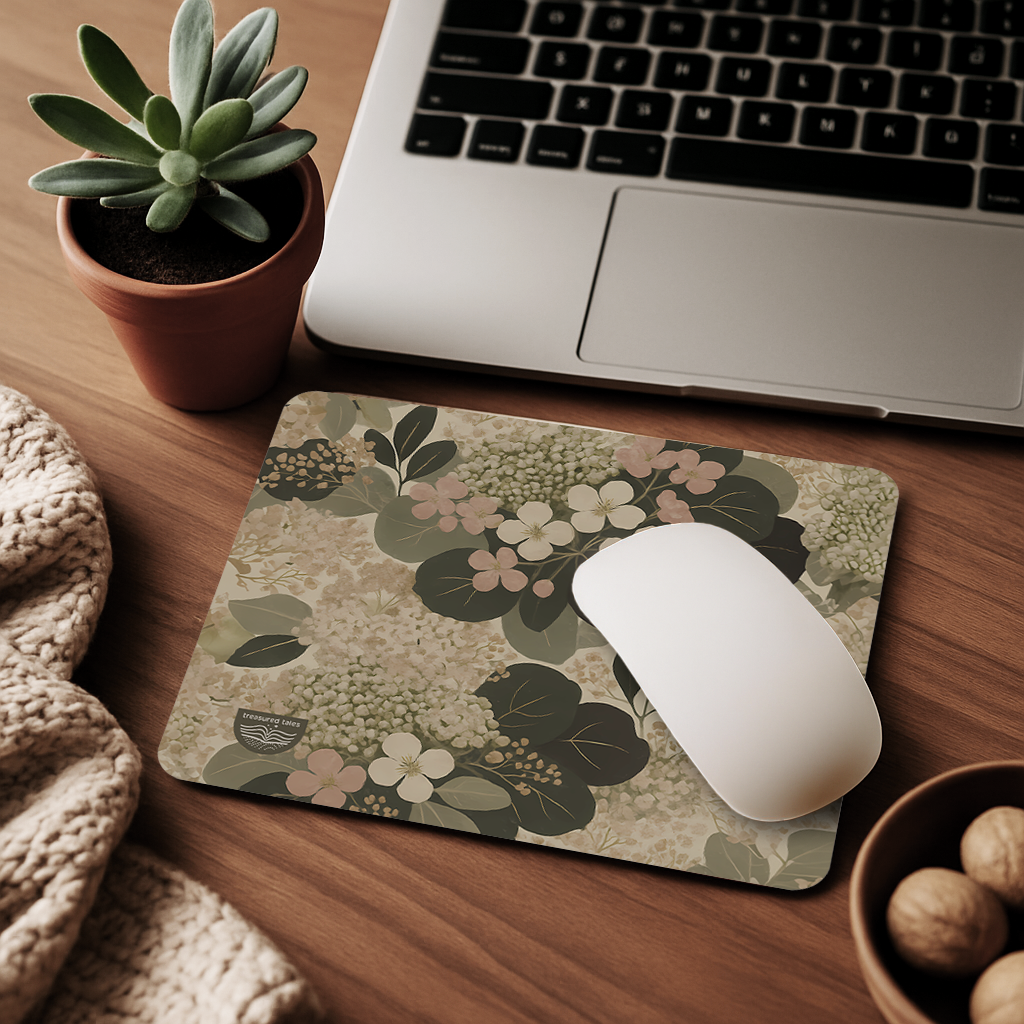 Floral Mouse Pad Non-Slip Gaming Mouse Mat
