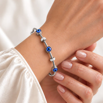 Nazariya Luxe Flexi Bangle - Silver