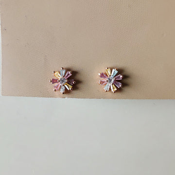 Rainbow StarburstStud Earrings - Gold