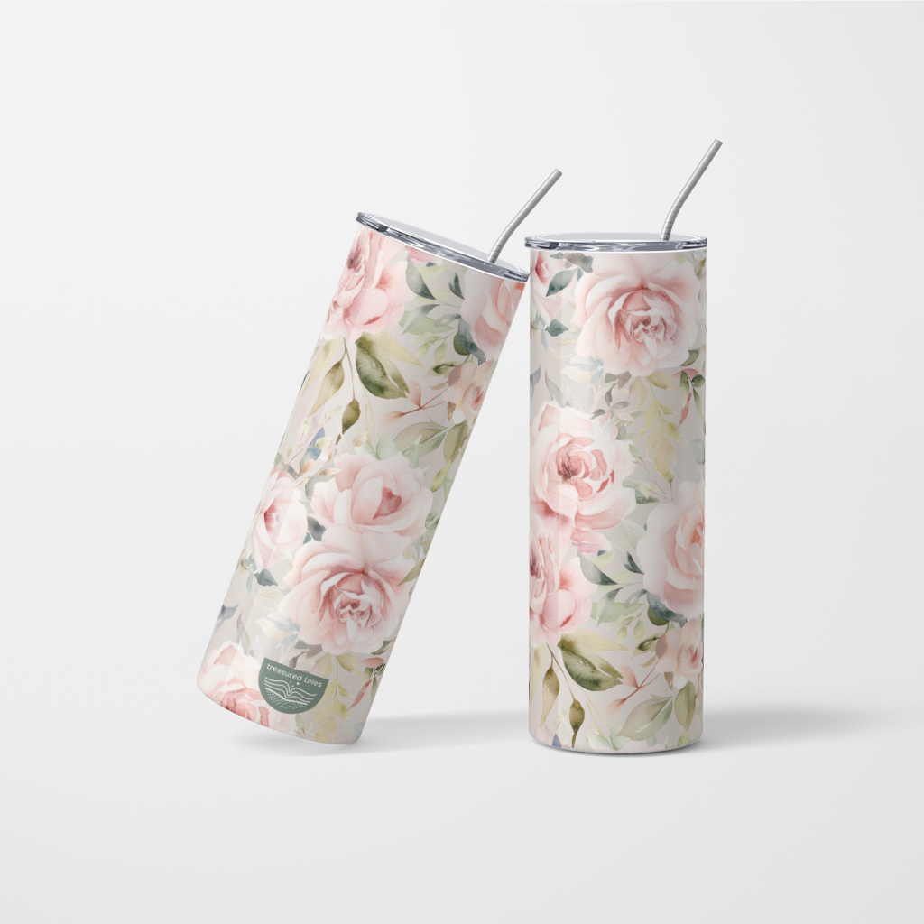 Rose Flower Tumbler - 600 ml