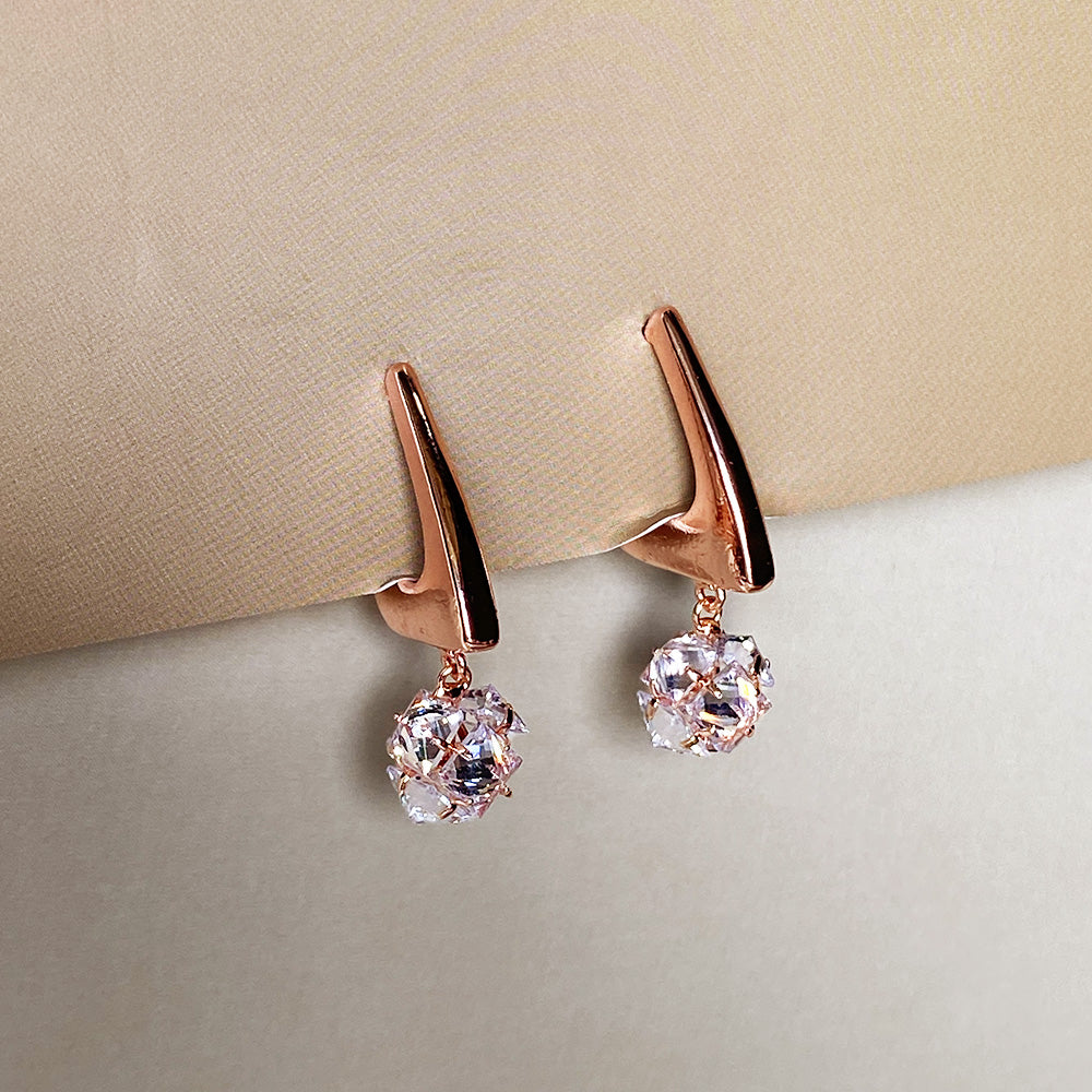 Rose Gold Orbit Drops Earrings