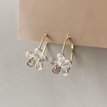 Dainty Blossom Hoops - Gold (Anti-Tarnish)