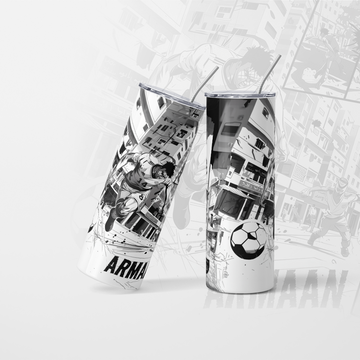 Football Tumbler with Name - 600ml