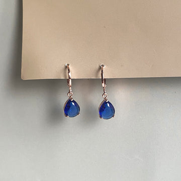 Teardrop Stone Earrings - RoseGold