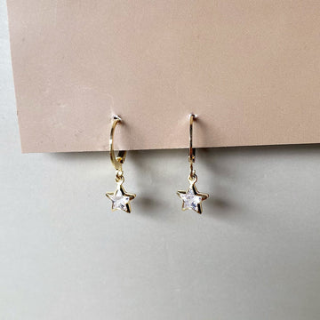 Crystal Star Drop Earrings