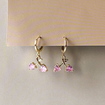Cherry Kiss Earrings - Gold (Anti-Tarnish)