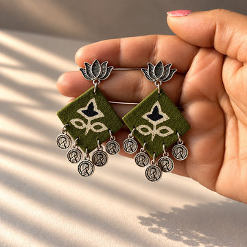 Saanjh Fabric Statement Earrings