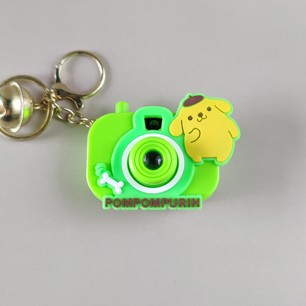 Green Pompopurin Cute Camera Keychain with Picture Projector