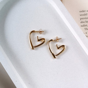 Hollow Heart Earrings