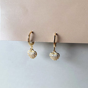 Golden Love Hoops Earrings