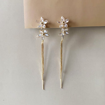 Blossom Cascade Earrings - Gold (Anti-Tarnish)