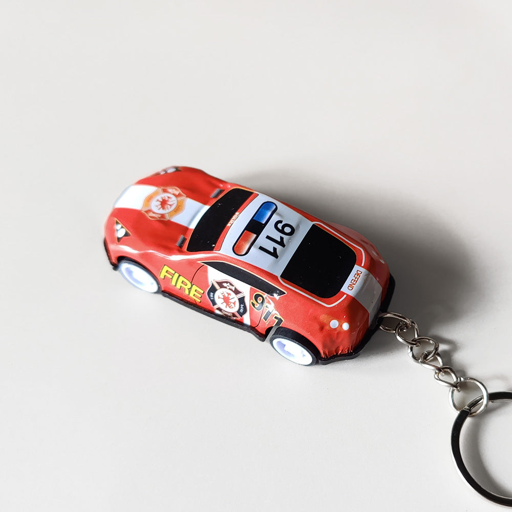 Mini Pullback Car Keychain