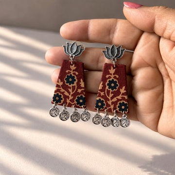 Aarohi Fabric Statement Earrings