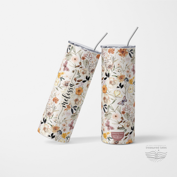 Floral Tumbler with option for Personalisation - 600ml