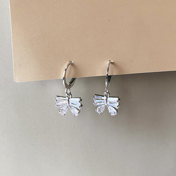 Twinkle Bow Earrings - Silver (Anti-Tarnish)