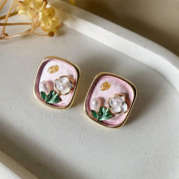 Secret Garden Frames Stud Earrings