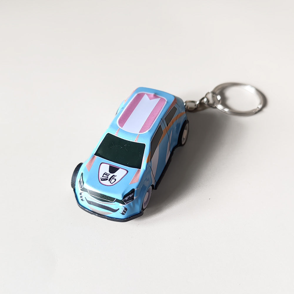Mini Pullback Car Keychain