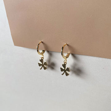 Mini Lucky Clover Drop Earrings