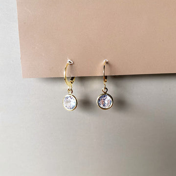 Mini Spark Circle Earrings