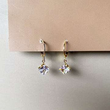 Crystal Diamond Drop Earrings