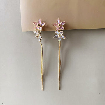 Blossom Cascade Earrings - Gold (Anti-Tarnish)