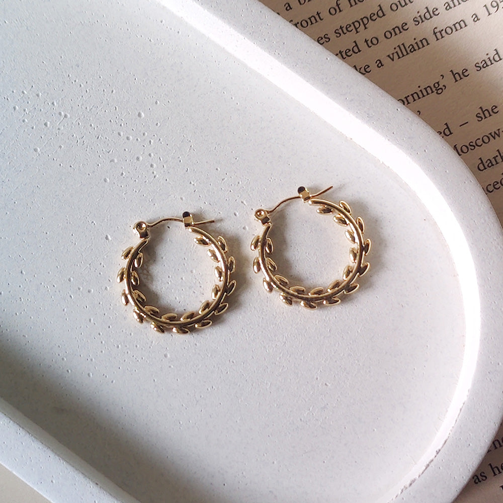 Golden Laurel Earrings