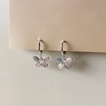 Mini Flutter Earrings - Silver
