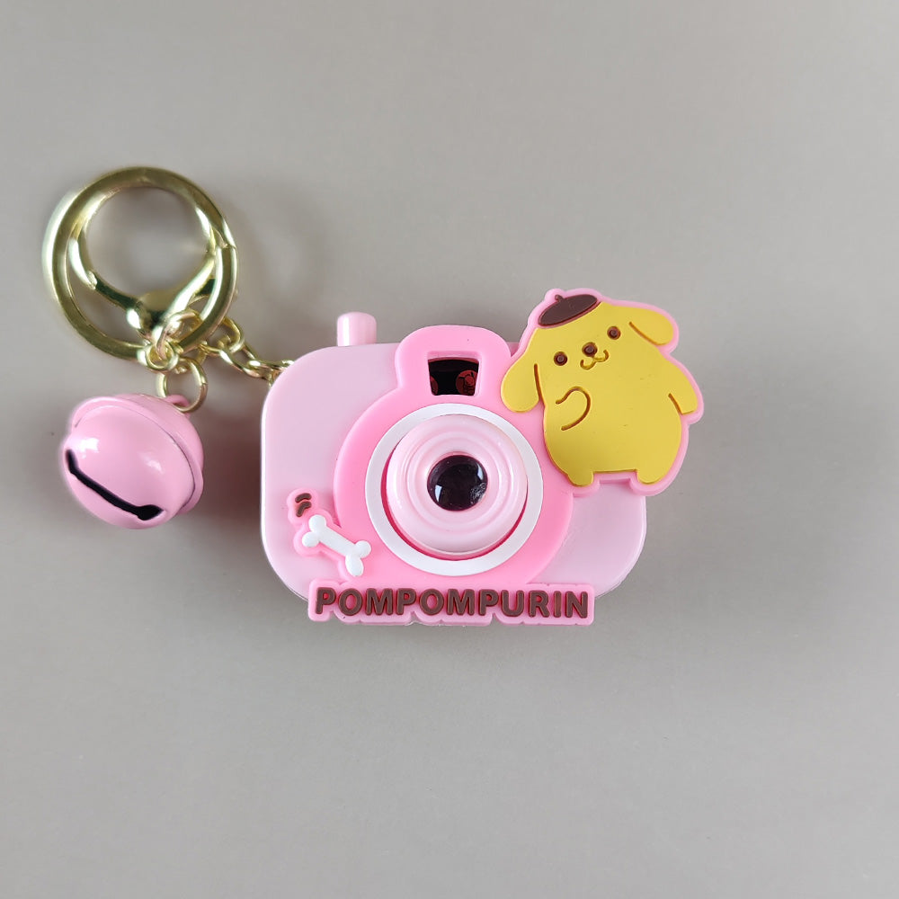 Pink Pompopurin Cute Camera Keychain with Picture Projector