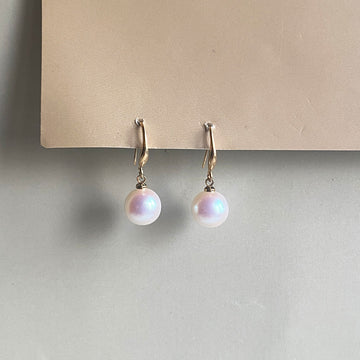 Moonlit Pearl Earrings - Gold