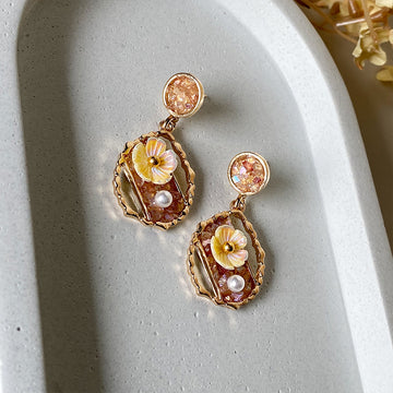Sunlit Petal Drops Earrings