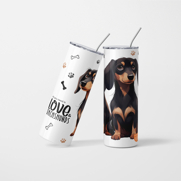 All I Need Is Love And Dachshund Dog Tumbler - 600 ml