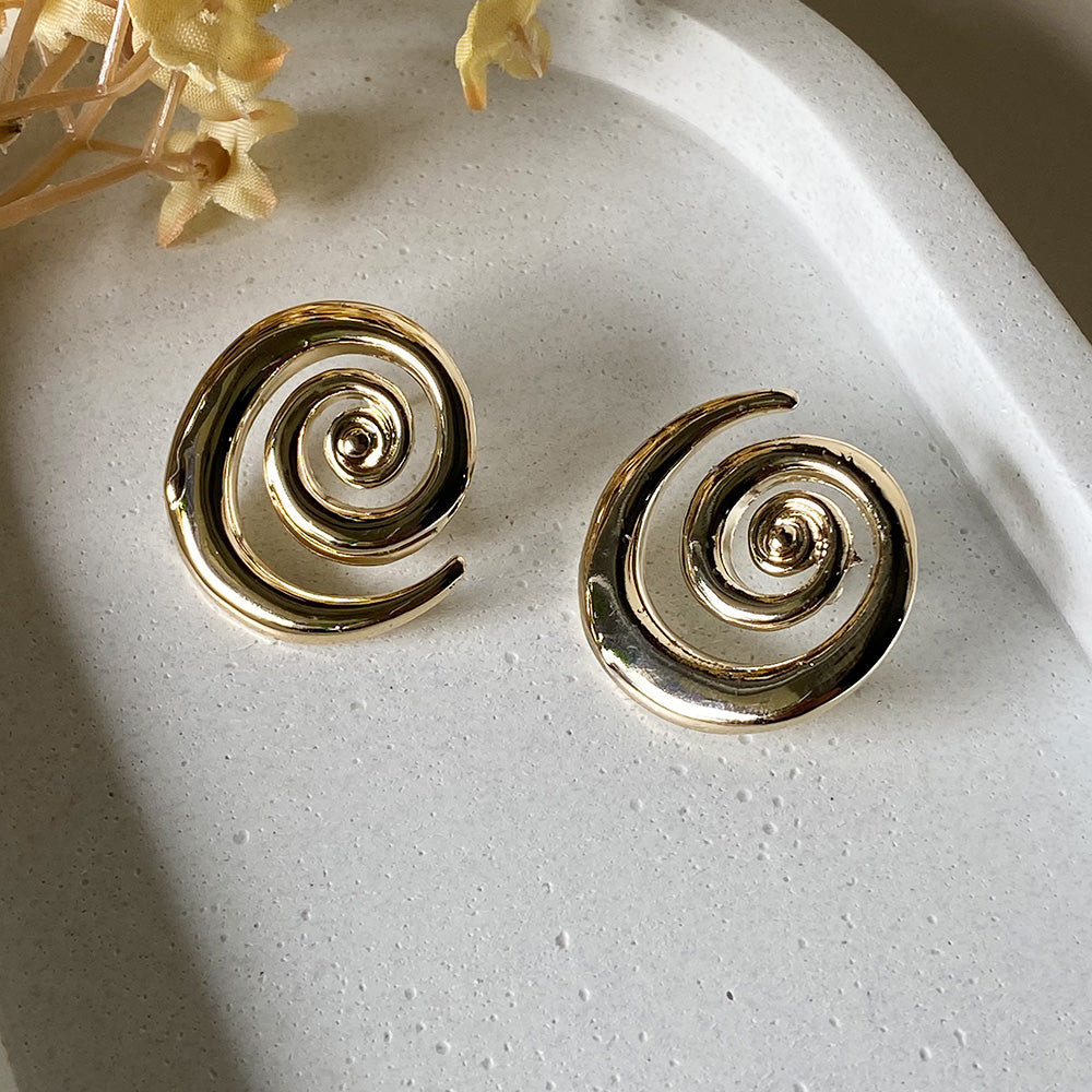 Golden Swirl Earrings
