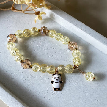 Sunshine Panda Beaded Bracelet