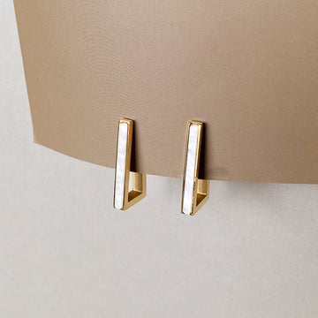 Elegant Pearl Bar Drops Earrings