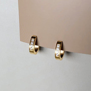 Golden Glow Mini Hoops Earrings